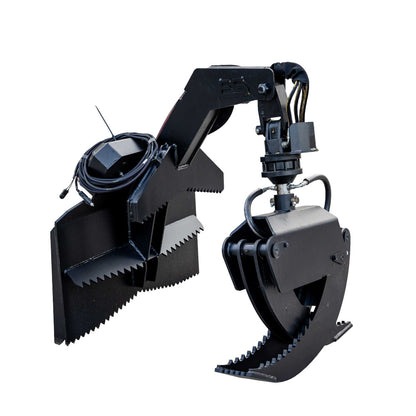 Express Steel | Mini Bobcat Log Grapple | SKU ES22650 | Opening Width 66" Max | Hydraulic Rotation | Hydraulic Flow Range 8 To 15 GPM | For Mini Skid Steers