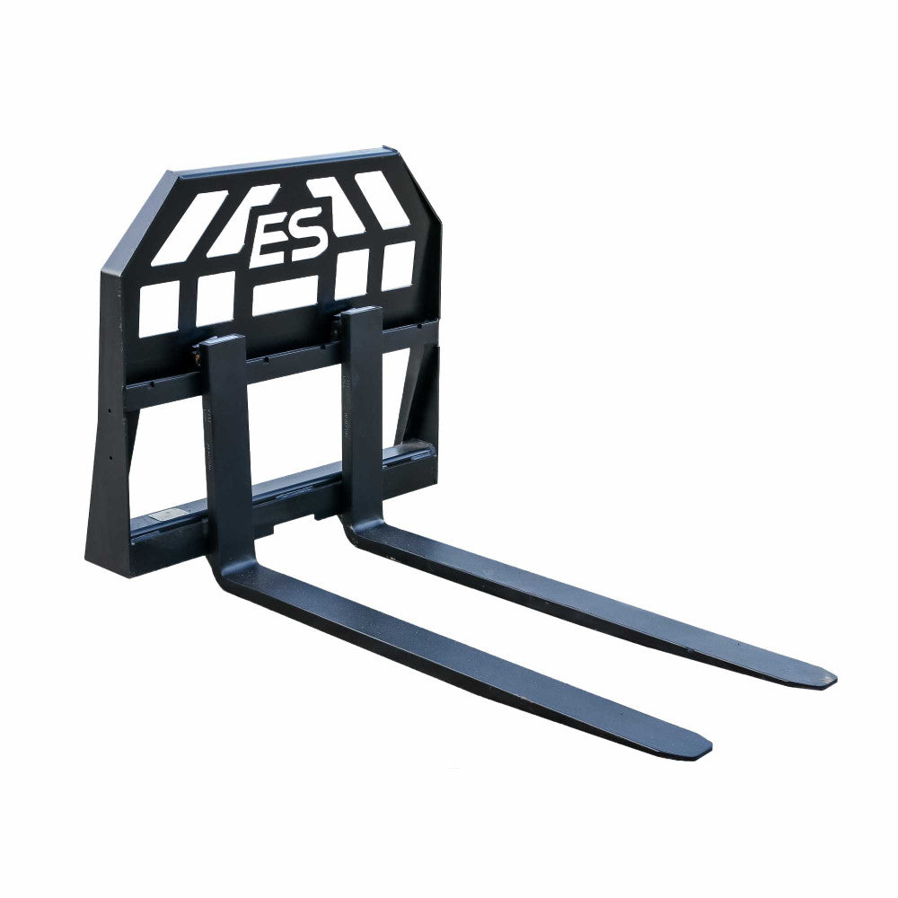 Express Steel Mini Bobcat Pallet Forks | SKU ES60610 | Fork Length 36"–48" | 36" Frame Width | Hydraulic Flow 8–15 GPM | For Mini Skid Steers