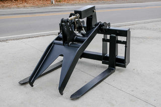 Express Steel Pallet Fork Grapple | Forks Width 42" & 48" | 15-25 GPM | For Skid Steers
