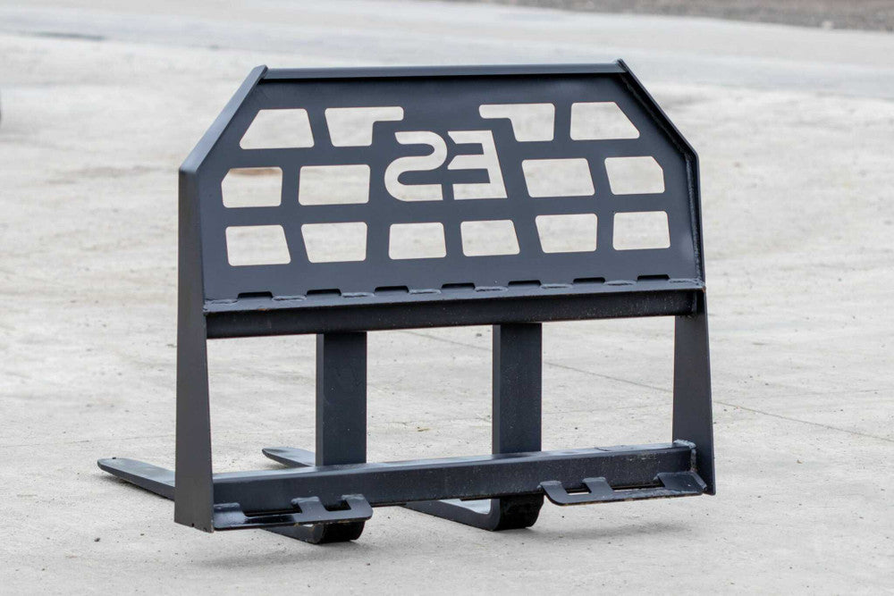 Express Steel Quick Attach Pallet Forks | SKU ES60050 | Fork Length 36"–48" | Frame Width 45.5" | Hydraulic Flow 15–25 GPM | For Skid Steers