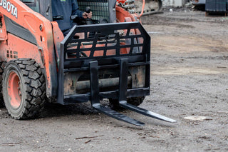 Express Steel Quick Attach Pallet Forks | Fork Length 36"–48" | Frame Width 45.5" | 15–25 GPM | For Skid Steers