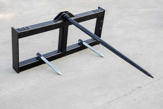 Express Steel Round Hay Bale Spear | SKU ESBSSS0049 | Frame Width 46" | Hydraulic Flow 15–20 GPM | For Skid Steers & Compact Tractors (Horsepower 25–60 HP