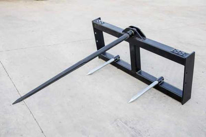 Express Steel Round Hay Bale Spear | SKU ESBSSS0049 | Frame Width 46" | Hydraulic Flow 15–20 GPM | For Skid Steers & Compact Tractors (Horsepower 25–60 HP