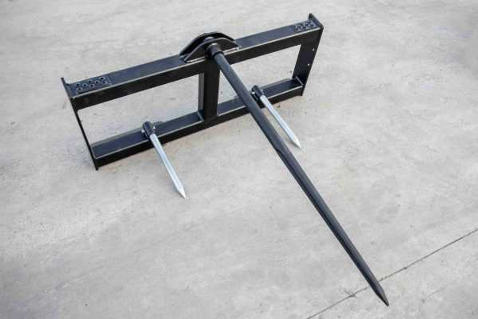 Express Steel Round Hay Bale Spear | SKU ESBSSS0049 | Frame Width 46" | Hydraulic Flow 15–20 GPM | For Skid Steers & Compact Tractors (Horsepower 25–60 HP