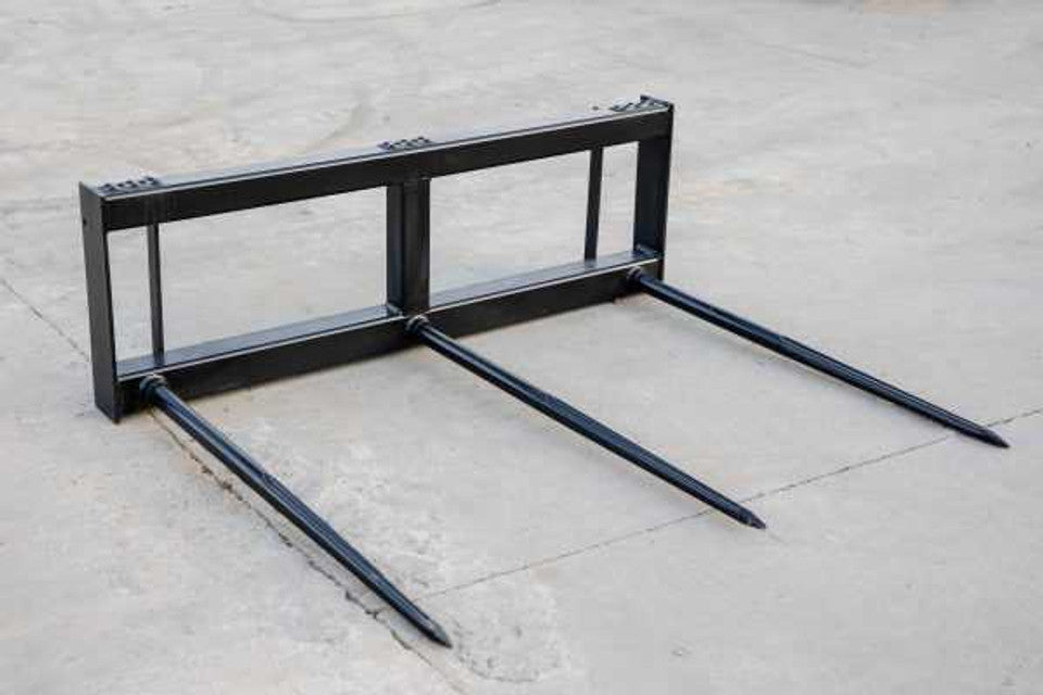 Express Steel Square Hay Bale Spear | SKU ESBSSQ0049 | Frame Width 58" | Hydraulic Flow 15–20 GPM | For Skid Steers
