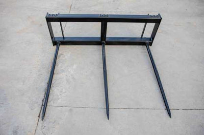 Express Steel Square Hay Bale Spear | SKU ESBSSQ0049 | Frame Width 58" | Hydraulic Flow 15–20 GPM | For Skid Steers