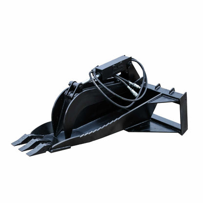 Express Steel | Heavy-Duty Stump Bucket Grapple | SKU ES-HDSBG-0000 | Cutting Edge 1" x 8" | Width 62" | Hydraulic Flow 15 To 25 GPM | For Skid Steers