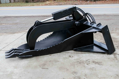Express Steel | Heavy-Duty Stump Bucket Grapple | SKU ES-HDSBG-0000 | Cutting Edge 1" x 8" | Width 62" | Hydraulic Flow 15 To 25 GPM | For Skid Steers