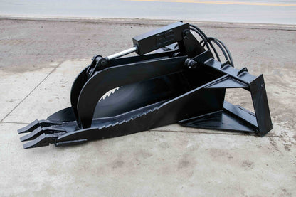 Express Steel | Heavy-Duty Stump Bucket Grapple | SKU ES-HDSBG-0000 | Cutting Edge 1" x 8" | Width 62" | Hydraulic Flow 15 To 25 GPM | For Skid Steers
