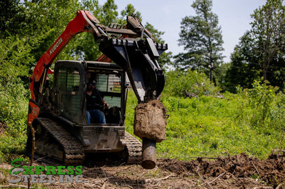 Express Steel | Heavy-Duty Stump Bucket Grapple | SKU ES-HDSBG-0000 | Cutting Edge 1" x 8" | Width 62" | Hydraulic Flow 15 To 25 GPM | For Skid Steers