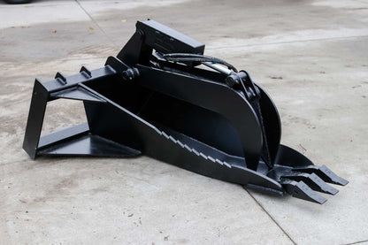 Express Steel | Heavy-Duty Stump Bucket Grapple | SKU ES-HDSBG-0000 | Cutting Edge 1" x 8" | Width 62" | Hydraulic Flow 15 To 25 GPM | For Skid Steers