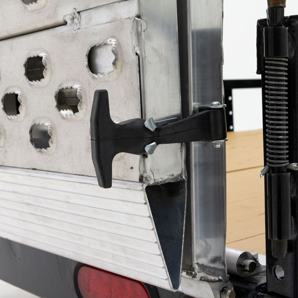 Heavy Duty Ramps Bi-Fold Landscaping Trailer Ramps | Model F05-69-048-HINGE | Size 48" L x 69" W | Capacity 5,000 lb. Per Axle | Horsepower 23 HP | For Trailers