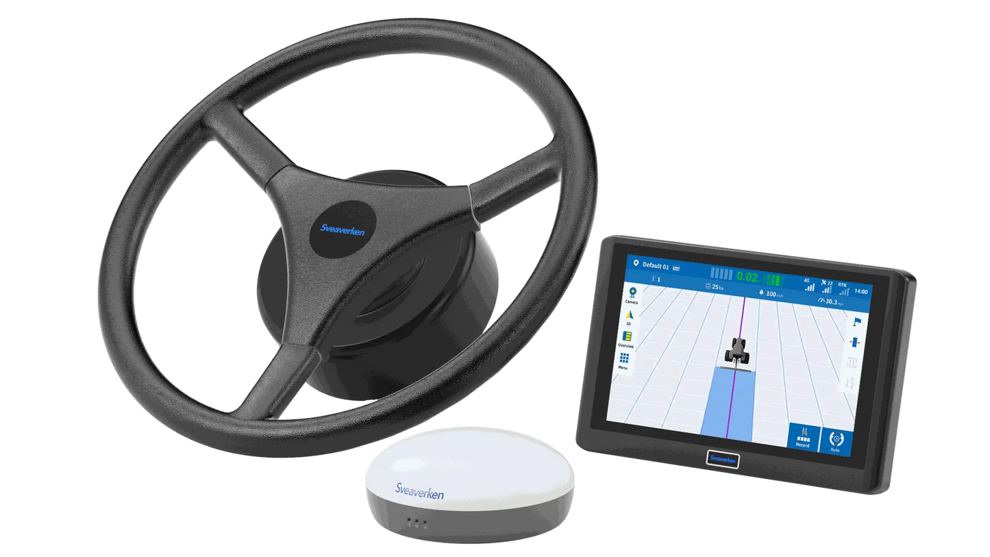 Sveaverken | F200 Auto Steer System | GNSS Guidance | 2.5cm Accuracy | 9 To 36 V Power Supply | Horsepower 60 To 500 HP | For Tractors