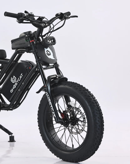 Ghostcat F3.3 All-Terrain Fat Tire Electric Bike | 1500W Motor | 35MPH Top Speed | 52V/20AH Battery | Off-Road Adventure Ready