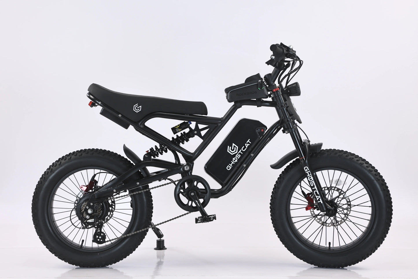 Ghostcat F3 Class 2 Electric Fat Tire Bike | 20" Tires | 750W Motor | 20MPH Top Speed | For Off-Road Adventure Ready