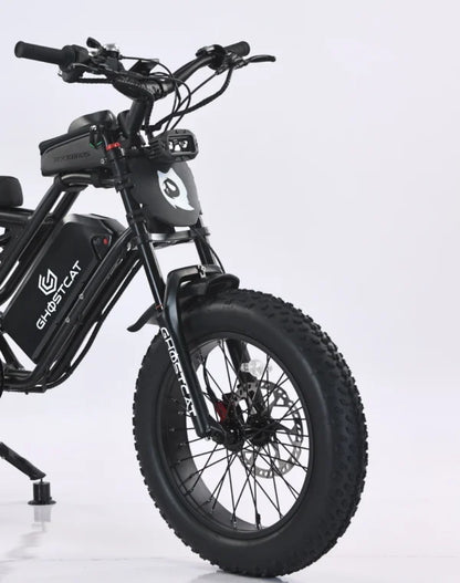 Ghostcat F3.3 All-Terrain Fat Tire Electric Bike | 1500W Motor | 35MPH Top Speed | 52V/20AH Battery | Off-Road Adventure Ready