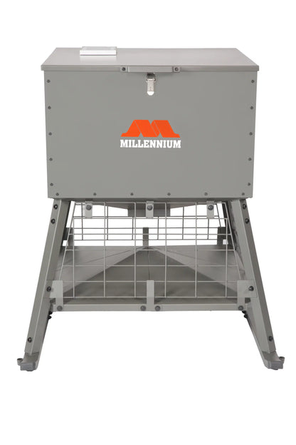 Millennium Dinner Bell 400 Feeder | Model F-400-00 | 400 lb. Capacity | 12V Motor | Solar-Powered Wildlife Feeder