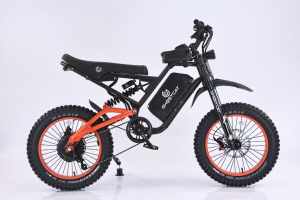 GHOSTCAT F4X All-Terrain Fat Tire Electric Bike | 60V 2200W Geared Hub Motor | 40MPH Top Speed | 30-50 Miles Range | For Off-Road Adventures