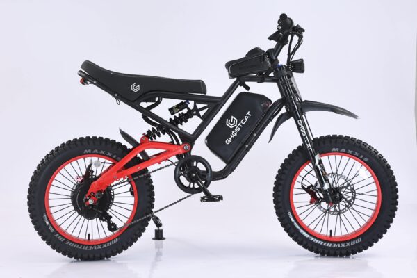 GHOSTCAT F4X All-Terrain Fat Tire Electric Bike | 60V 2200W Geared Hub Motor | 40MPH Top Speed | 30-50 Miles Range | For Off-Road Adventures