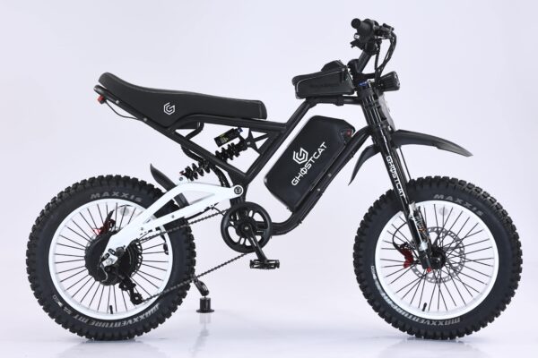 GHOSTCAT F4X All-Terrain Fat Tire Electric Bike | 60V 2200W Geared Hub Motor | 40MPH Top Speed | 30-50 Miles Range | For Off-Road Adventures