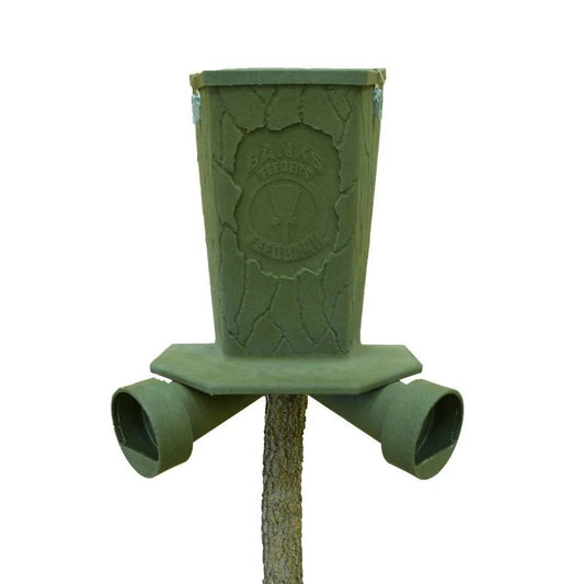 Banks Outdoors Feedbank 40 | Model FB40 | Capacity 40 lb | Gravity-Fed Deer Feeder | For Universal Tree, Fence & 4×4 Mounting