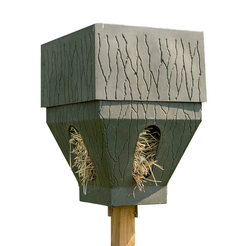 Bank Outdoors Haybank Hay Feeder | Model HB300 | Capacity 1‑Bale | Elevated Gravity Feed System | 4 Feed Ports | For Deer, Horses & Livestock
