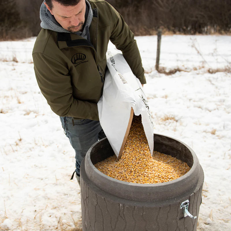 Bank Outdoors Feedbank Timber 500 | Model FBTIM500 | Capacity 500‑lb | Ground‑Style Wildlife Feeder | For Deer Feed System
