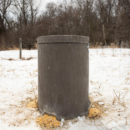 EGC Traps Feedbank Timber 250 | Model FBTIM250 | Capacity 250‑lb | Ground‑Style Wildlife Feeder | 4 Feed Ports | For Deer & Game Feeding System
