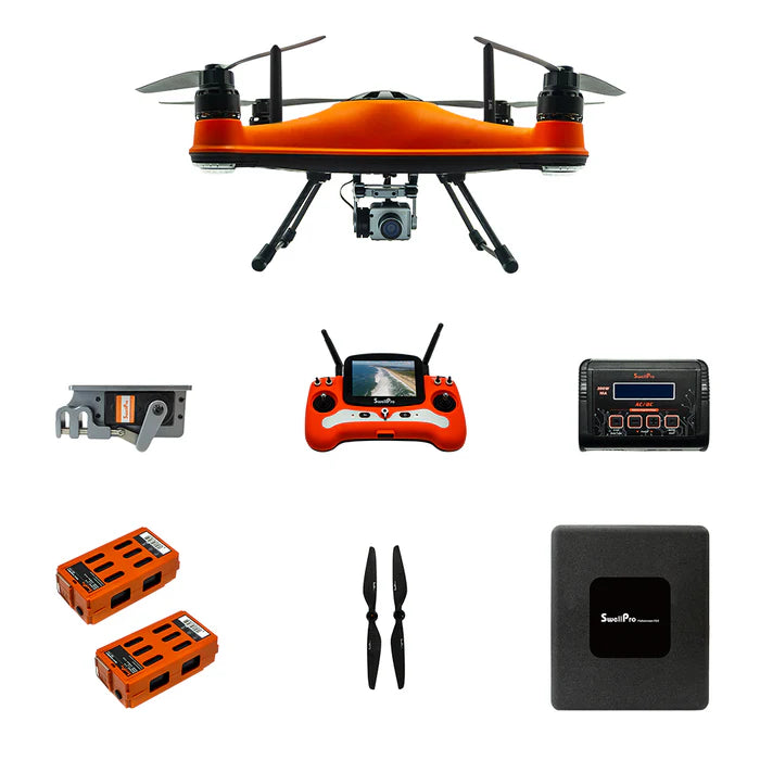 SwellPro Fisherman FD3 WaterProof Fishing Drone | Max Flight Time 27 Min | Operating Time 5 Hours