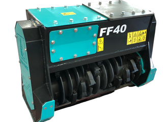 Remet Excavator Mulcher | Model FF40 with Fixed Tool Rotor | Working Width 40" Inches | For 5–13 Ton Excavators