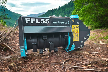 Ferntree Mini Excavator Forestry Mulcher | Model FF-L Series | Carrier Weight 376 lbs- 443 lbs | Bite Limiter Technology | 22"-30" Cutting Width | For Mini Excavators