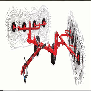 Farm-Maxx Pull-Type Wheel Hay Rakes | FGCR Series | Number Of Wheels 8-10 | 25+ HP | For Tractors