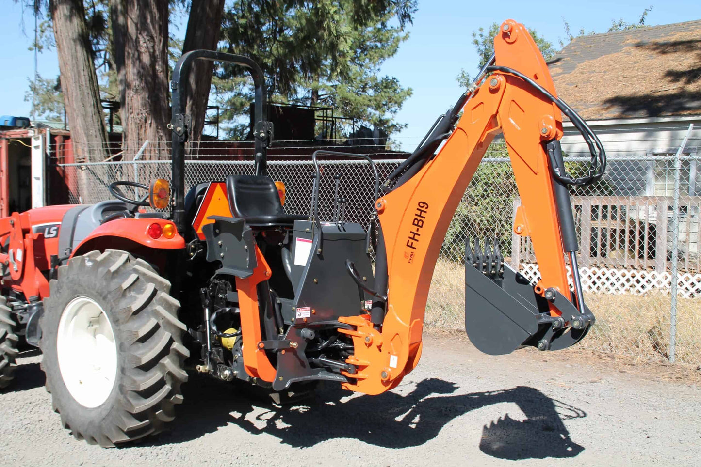 Farmer Helper FH-BH8-9 Self Contained Backhoe | 8'-9' Digging Depth | 90HP PTO for Tractor