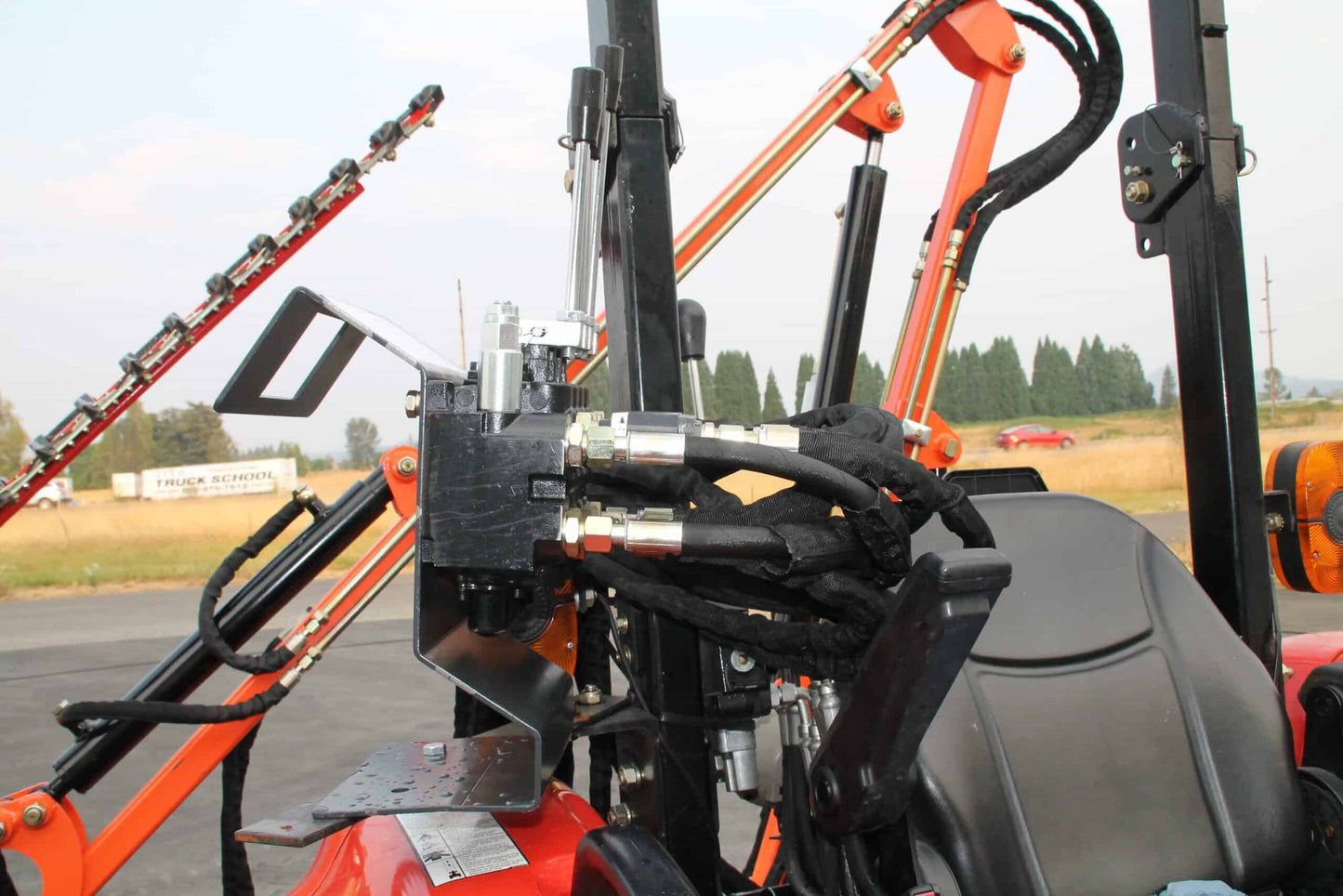 Farmer Helper Hydraulic Boom w/ 6′ Sickle Brush Mower | Model FH-BRM180 | Brush Mower Width 72" | Horsepower 30–60 HP | For Tractors