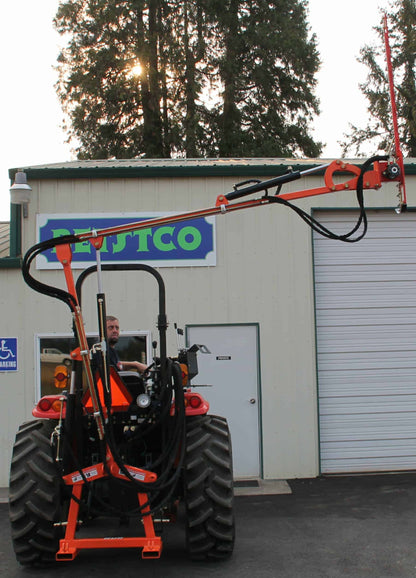 Farmer Helper Hydraulic Boom w/ 6′ Sickle Brush Mower | Model FH-BRM180 | Brush Mower Width 72" | Horsepower 30–60 HP | For Tractors