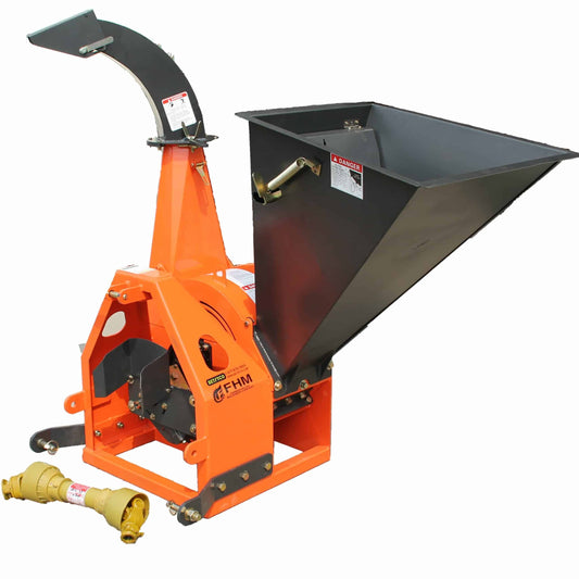 Farmer Helper FH-DW30 Drum Style Wood Chipper | 6” Chipping Diameter | 20-50HP For Tractor