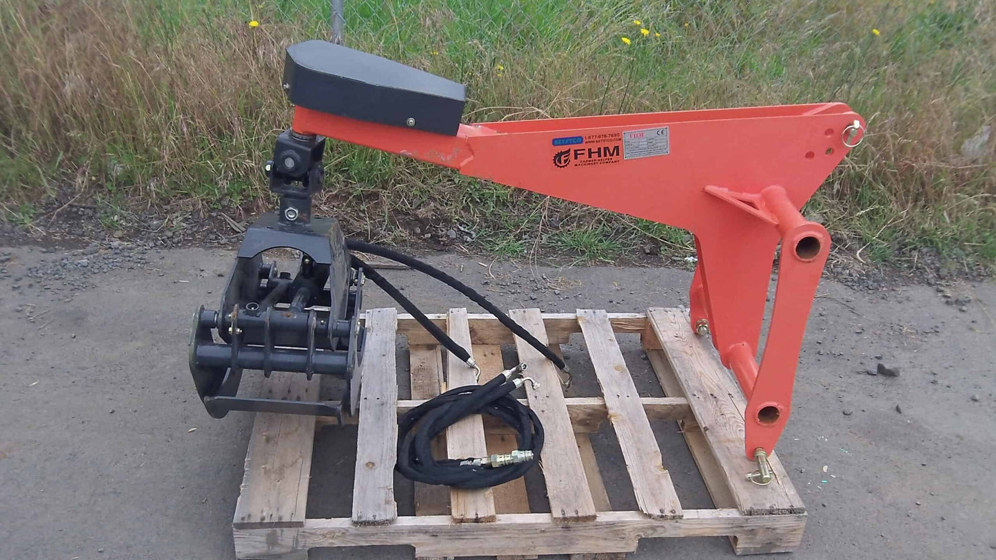 Farmer Helper FH-LG1100HR Log Grapple | 1100 lbs Lift Capacity | 39.4-inch Jaw Opening | 2900 PSI Hydraulic for Tractor