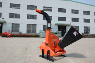 Farmer Helper | Self-Feeding Wood Chipper | Model FH-BX42 | Feed Capacity 4"x10" | Rotor 25" | Cat-I Hitch | Horsepower 15 To 45 HP | For Tractors