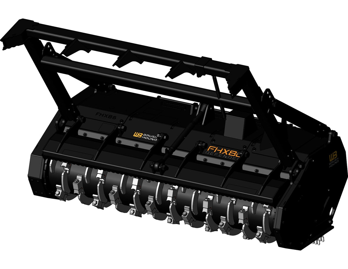 Werk-Brau Defender Forestry Mulcher | Model FHX66 & FHX86 | Width 54"-78" | 17-70 GPM | For Skid Steers & Track Loaders