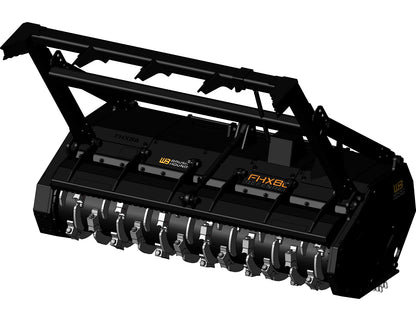 Werk-Brau Defender Forestry Mulcher | Model FHX66 & FHX86 | Width 54"-78" | 17-70 GPM | For Skid Steers & Track Loaders