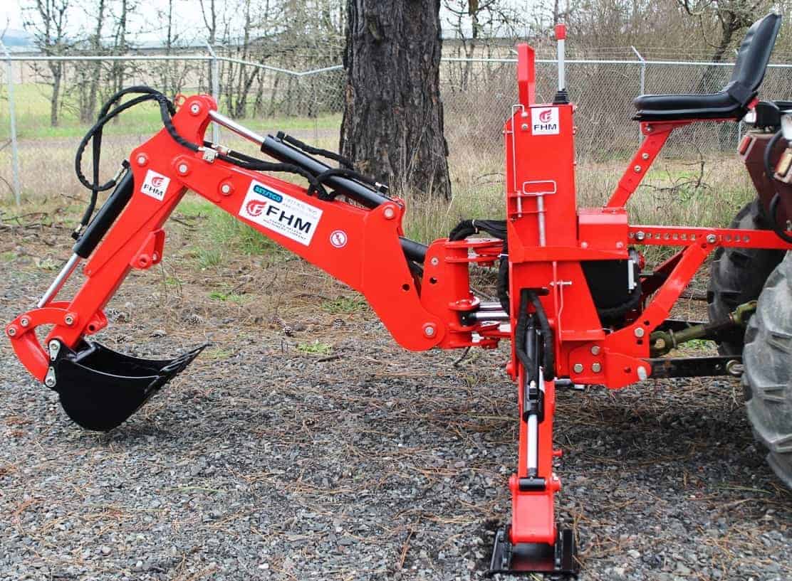 Farmer Helper FH-BH5-6 -7 Self Contained Standard Backhoe| 5'-7' Digging Depth | 18-30+ HP for Tractor