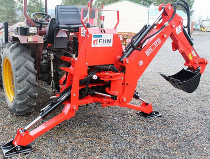 Farmer Helper FH-BH5-6 -7 Self Contained Standard Backhoe| 5'-7' Digging Depth | 18-30+ HP for Tractor