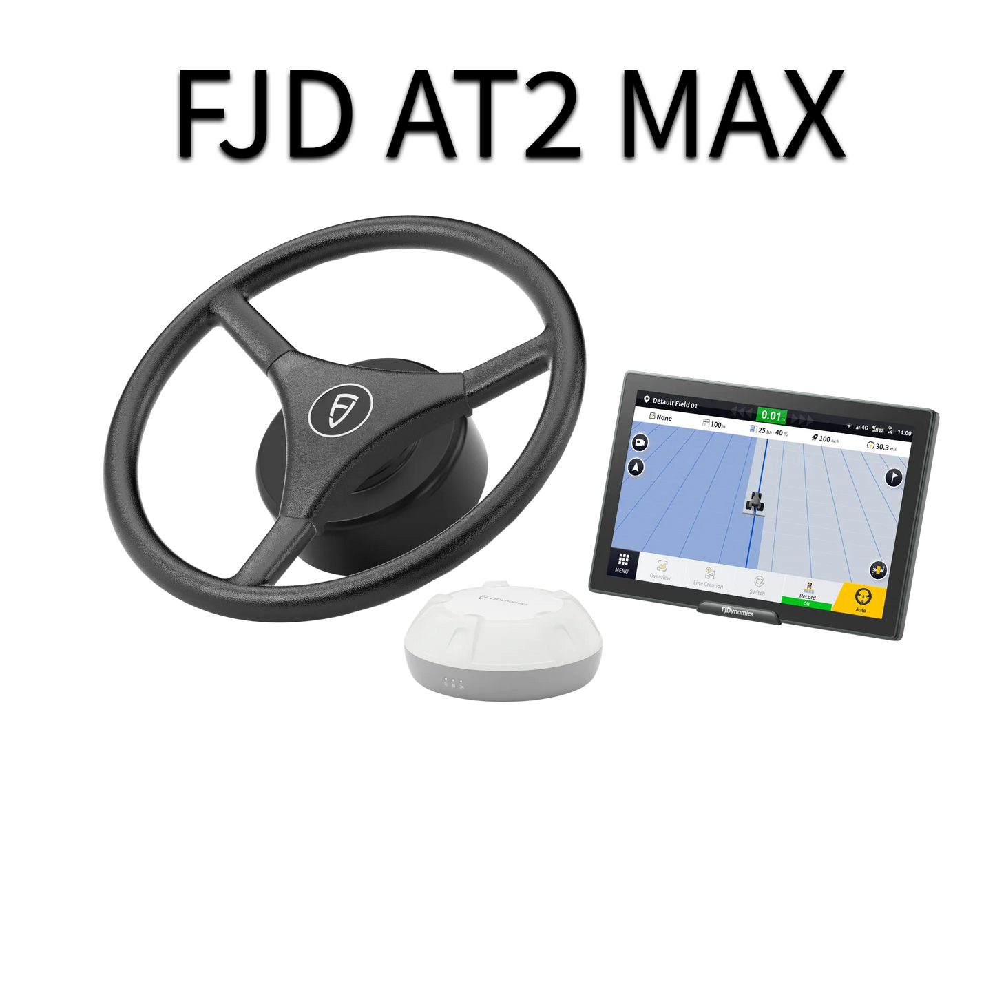 FJDynamics Auto Steer System | Model AT2 Max | Steering Wheel 15.0" | 20 To 500+ HP | For Tractors & Agricultural Machinery