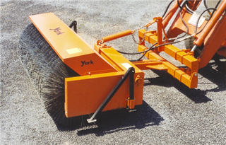 York Front Loader Mounted Broom | FLB32 Series | Widths 72", 84" & 96" | Hydraulic Flow 12-25 GPM | For Skid Steers