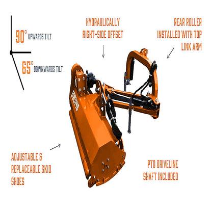 Farm-Maxx 3-Point Ditch Bank Flail Mower | FRF Series | Size 47" To 65" | 20-50 HP | For Tractors