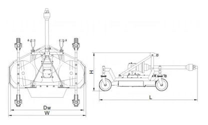 Landy Attachments 3-Point Hitch Finishing Mower | Model T-FSM1500-3Point | Width 60" | 100 To 150 HP | For Tractor