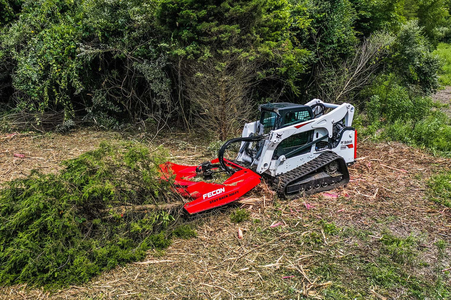 Fecon Deck Mulcher Brush Cutter | Model FDM62, FDM74 & FDM86 | Width 62" To 86" | 17–41 GPM | For Skid Steer & Compact Track Loader