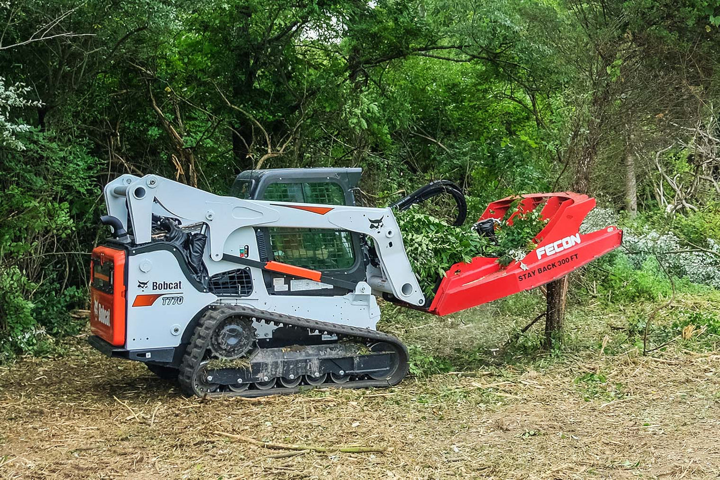 Fecon Deck Mulcher Brush Cutter | Model FDM62, FDM74 & FDM86 | Width 62" To 86" | 17–41 GPM | For Skid Steer & Compact Track Loader