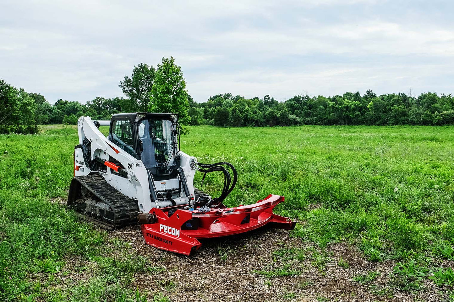 Fecon Deck Mulcher Brush Cutter | Model FDM62, FDM74 & FDM86 | Width 62" To 86" | 17–41 GPM | For Skid Steer & Compact Track Loader