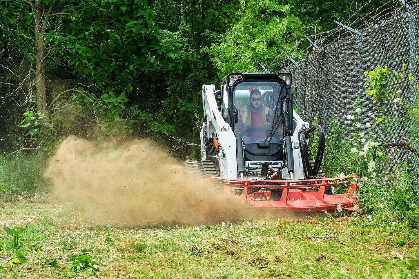 Fecon Deck Mulcher Brush Cutter | Model FDM62, FDM74 & FDM86 | Width 62" To 86" | 17–41 GPM | For Skid Steer & Compact Track Loader